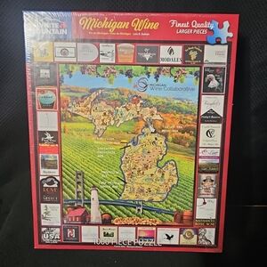 White Mountain‎ Michigan wine 1000 piece puzzle complete 2021 Factory Sealed